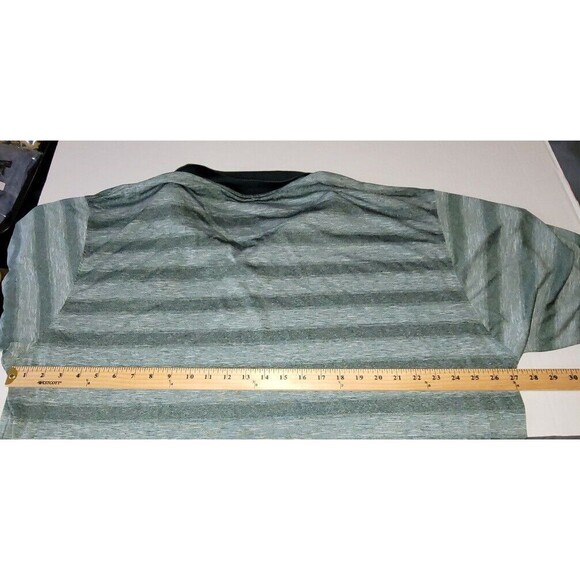 Oregon Ducks Polo Shirt Mens 3XL Green / Gray Stripe Russell Duck Logo - Picture 7 of 11